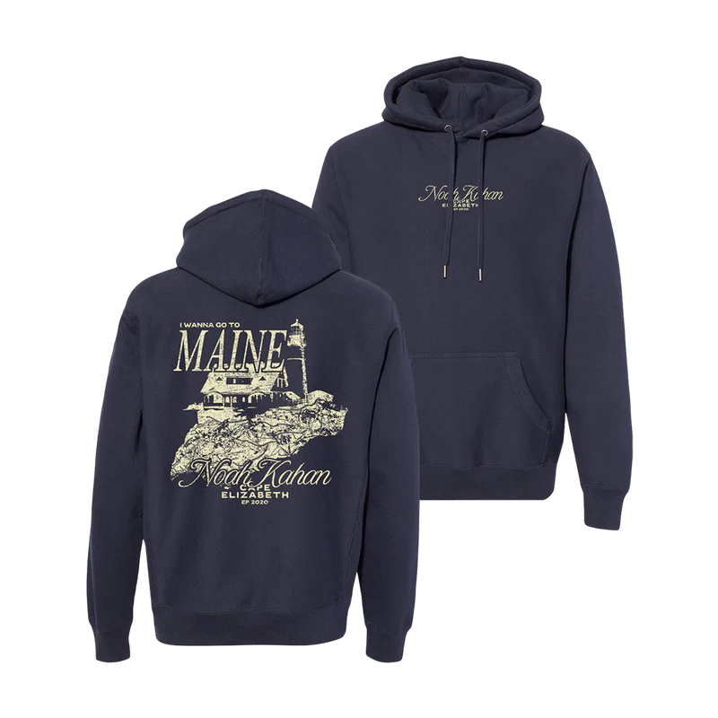 Noah Kahan Cape Elizabeth Hoodie Navy